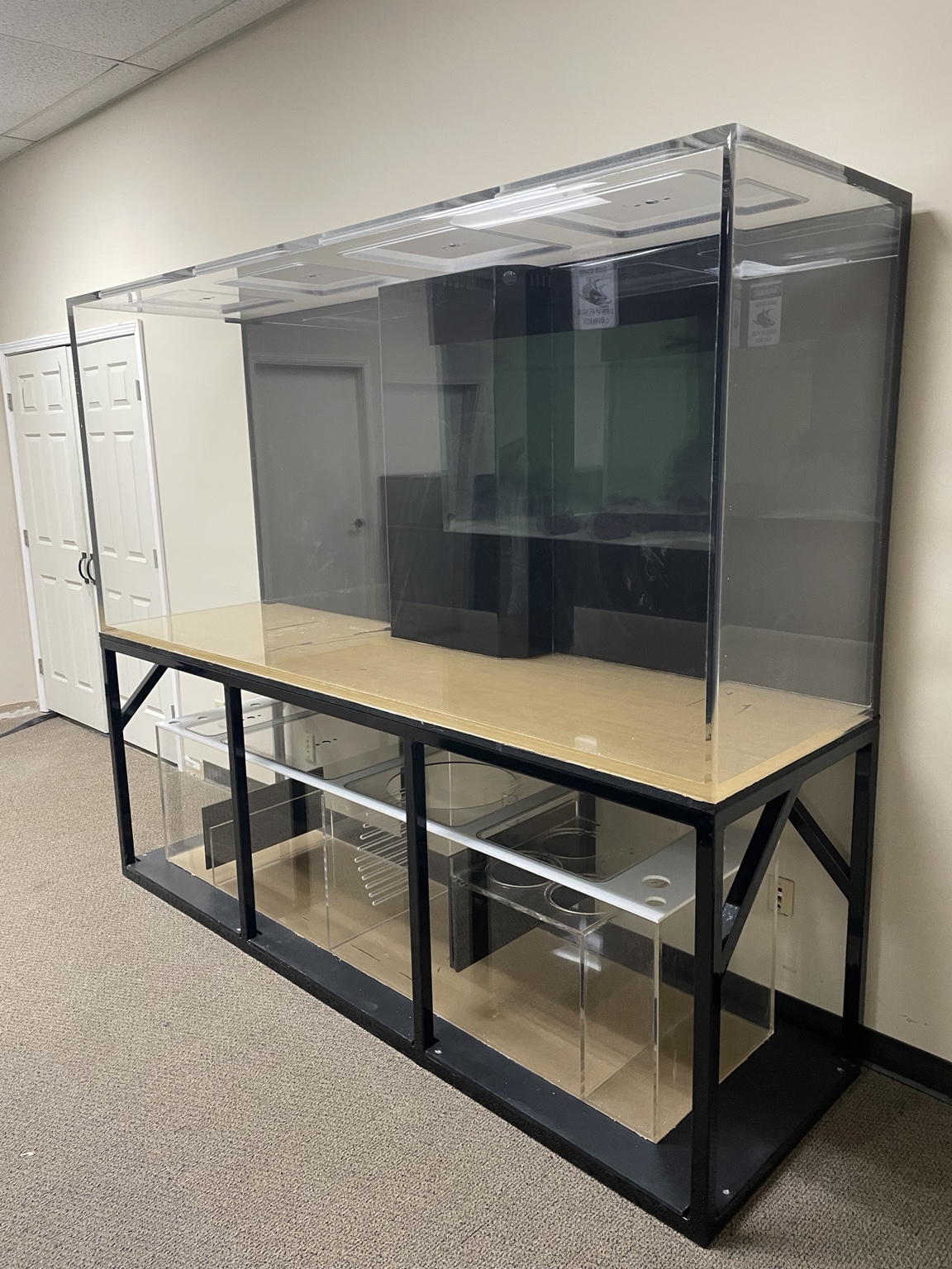 Welded steel aquarium stand