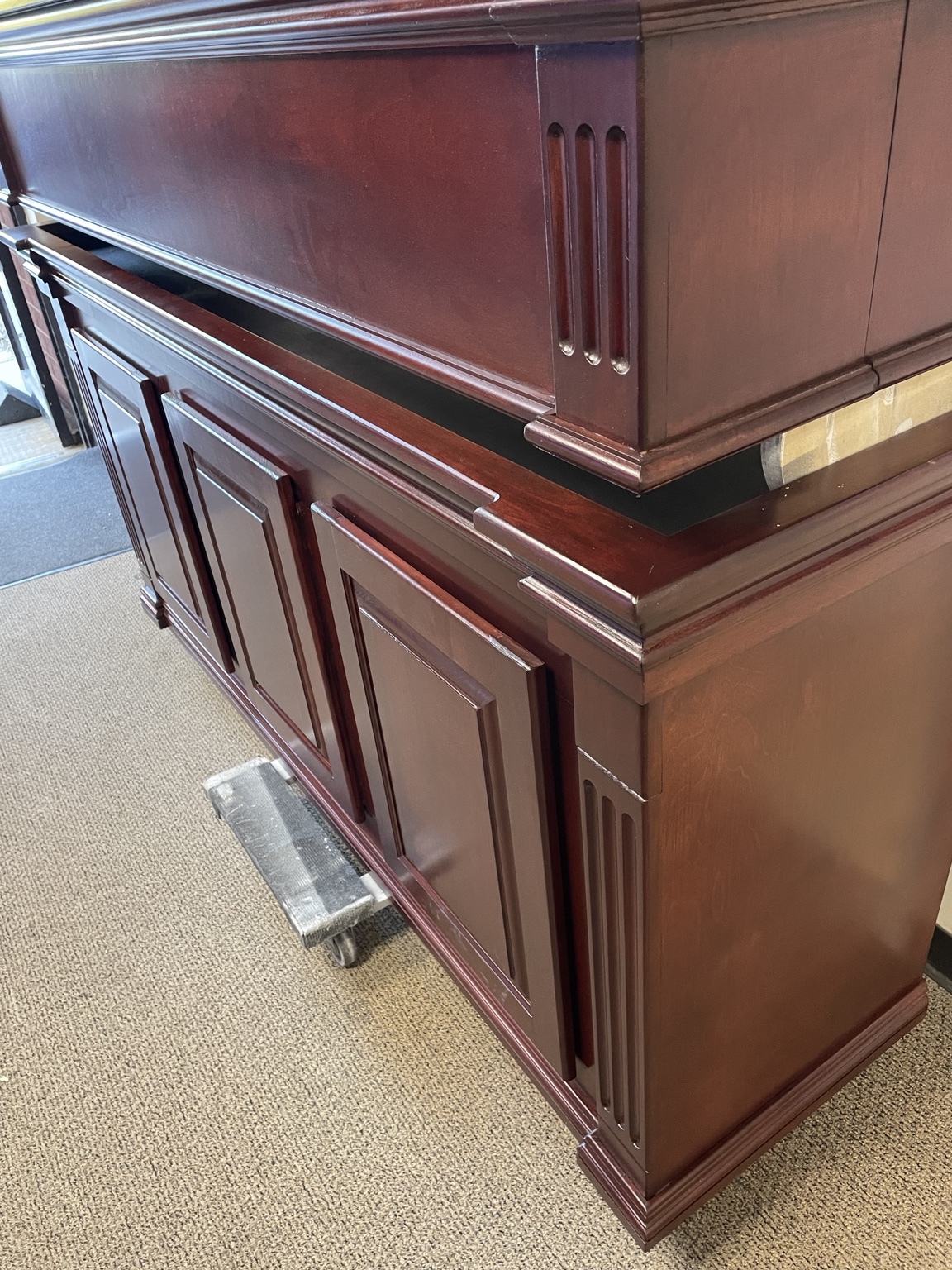 Walnut cabinetry detail